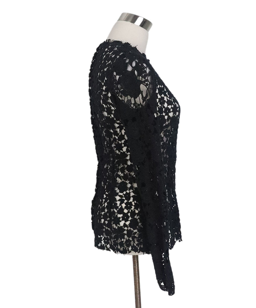 Dolce & Gabbana Black Cotton Lace Top 1
