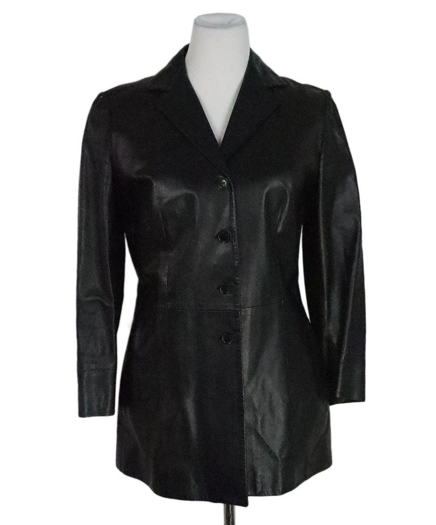 Dolce & Gabbana Black Leather Jacket 