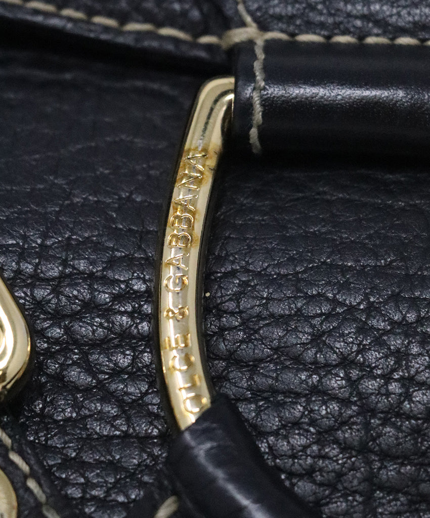 Dolce & Gabbana Black Leather Shoulder Bag 7