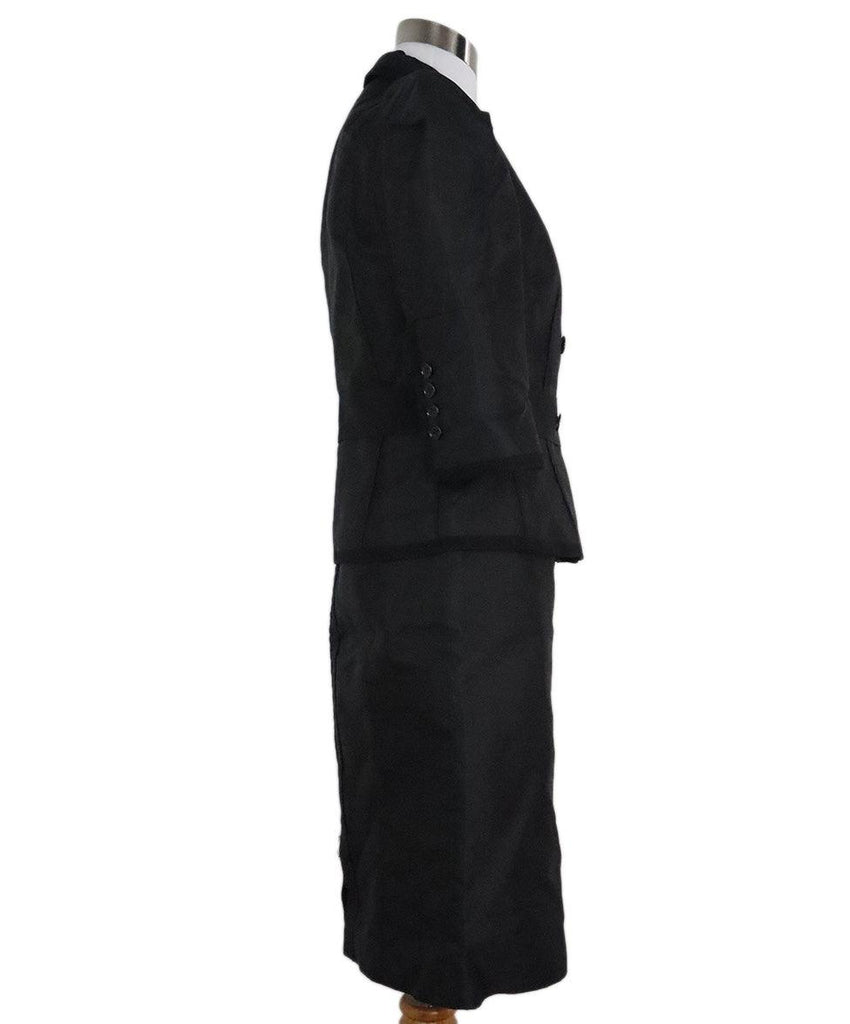 Dolce & Gabbana Black Silk Skirt Suit sz 2 - Michael's Consignment NYC