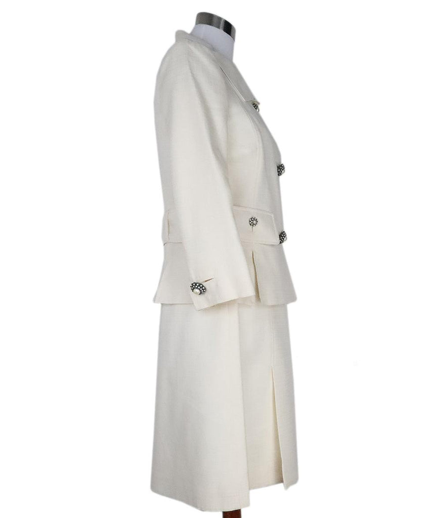 Dolce & Gabbana Ivory Silk Skirt Suit sz 4 - Michael's Consignment NYC