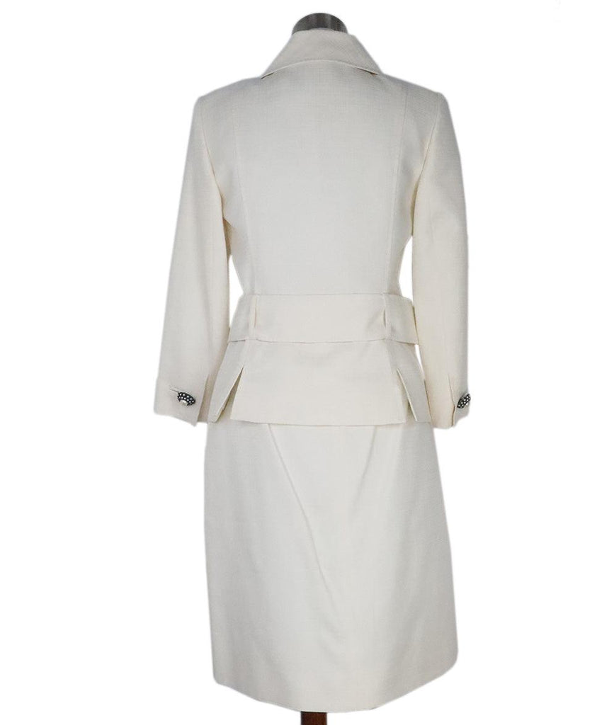 Dolce & Gabbana Ivory Silk Skirt Suit sz 4 - Michael's Consignment NYC