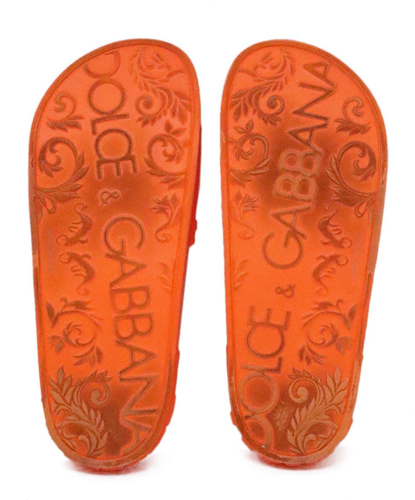 Dolce & Gabbana Neon Orange Rubber Sandals sz 7 - Michael's Consignment NYC