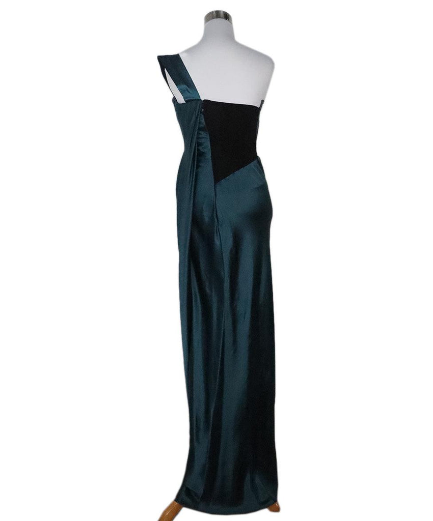 Donna Karan Teal Silk Long Dress 2