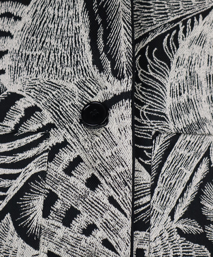 Dries Van Noten Wool Black & White Embroidery Jacket 4