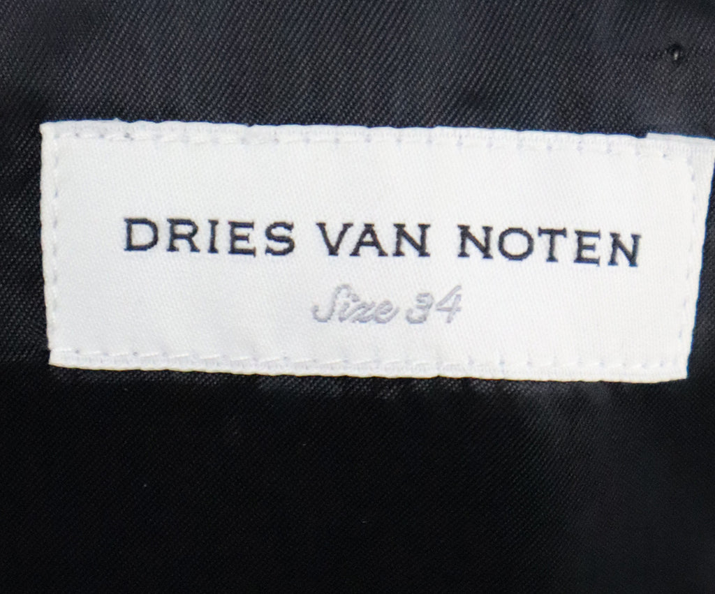 Dries Van Noten Wool Black & White Embroidery Jacket 3