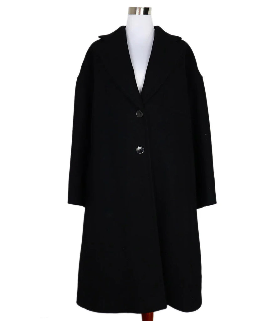 Dries Van Noten Black Wool Coat sz 10 - Michael's Consignment NYC