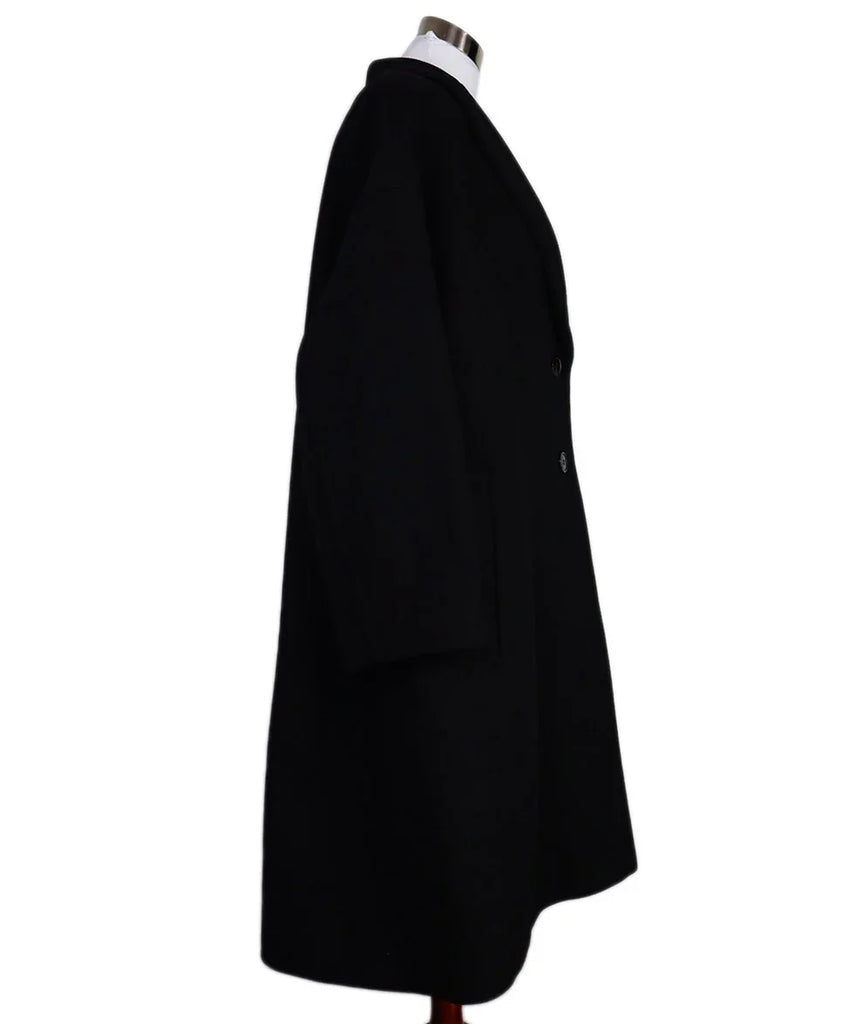 Dries Van Noten Black Wool Coat sz 10 - Michael's Consignment NYC