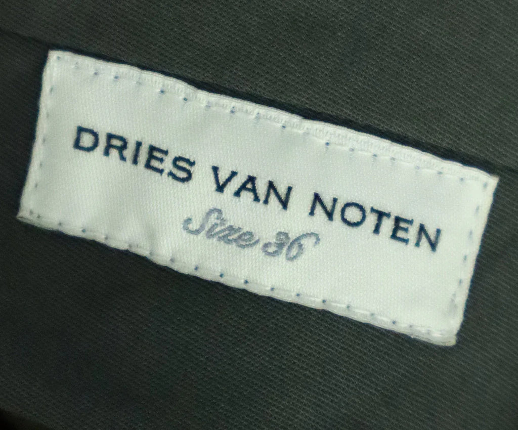 Dries Van Noten Green & White Striped Pants sz 4 - Michael's Consignment NYC