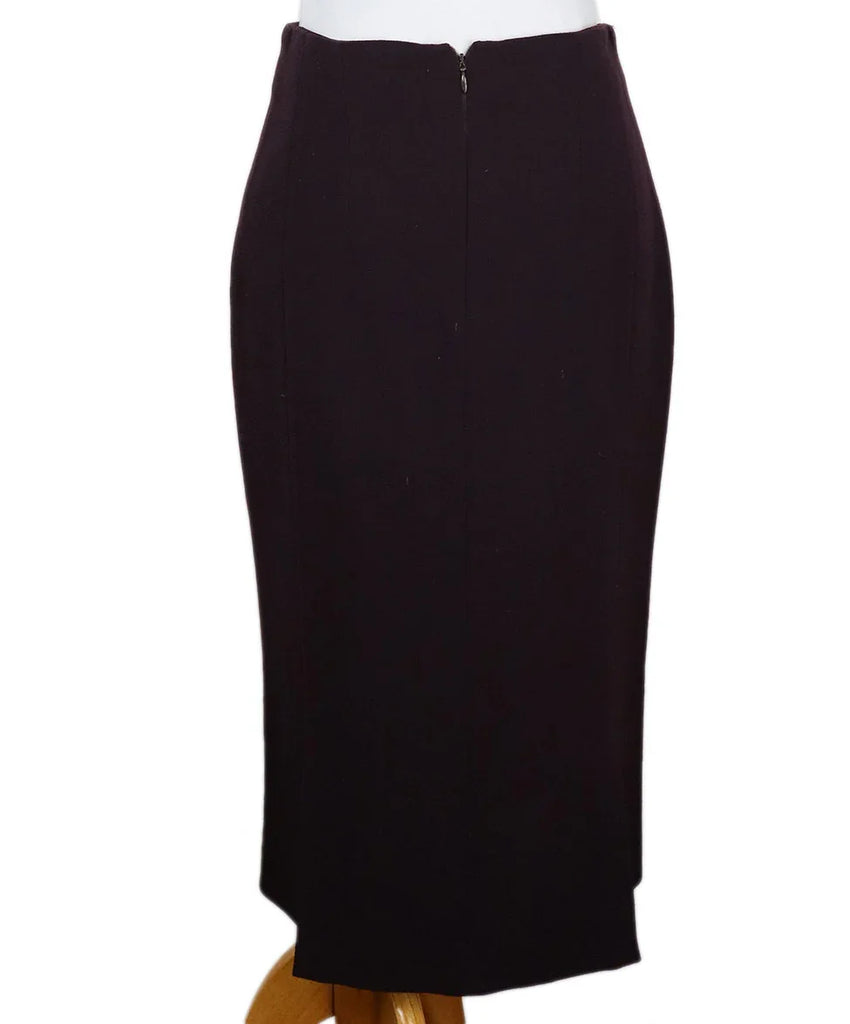 Dries Van Noten Purple Wool Skirt sz 6 - Michael's Consignment NYC