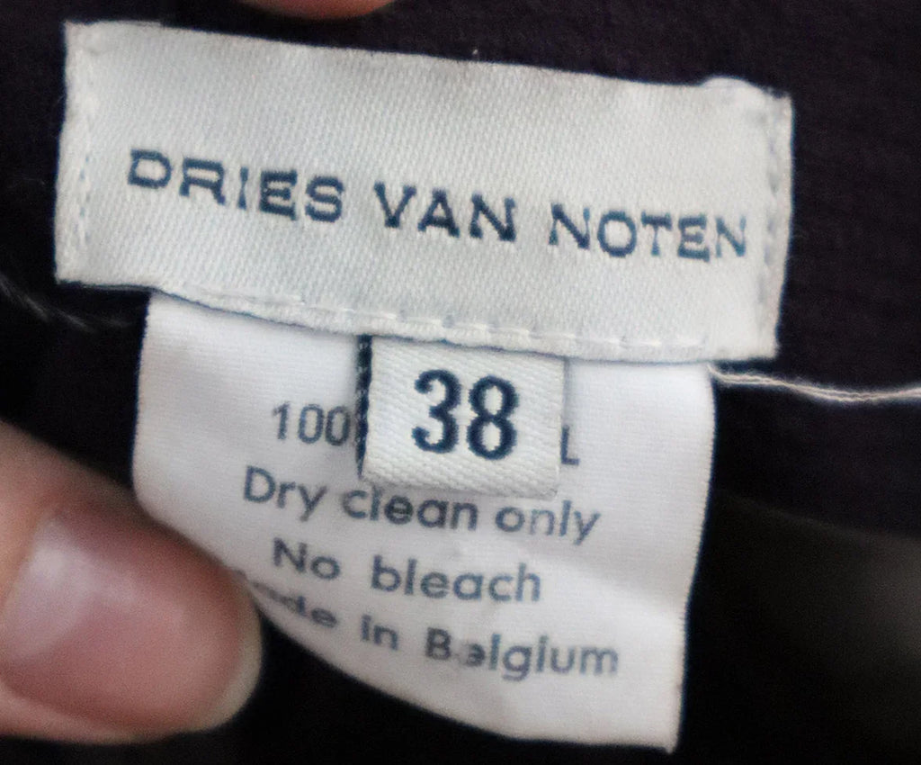 Dries Van Noten Purple Wool Skirt sz 6 - Michael's Consignment NYC