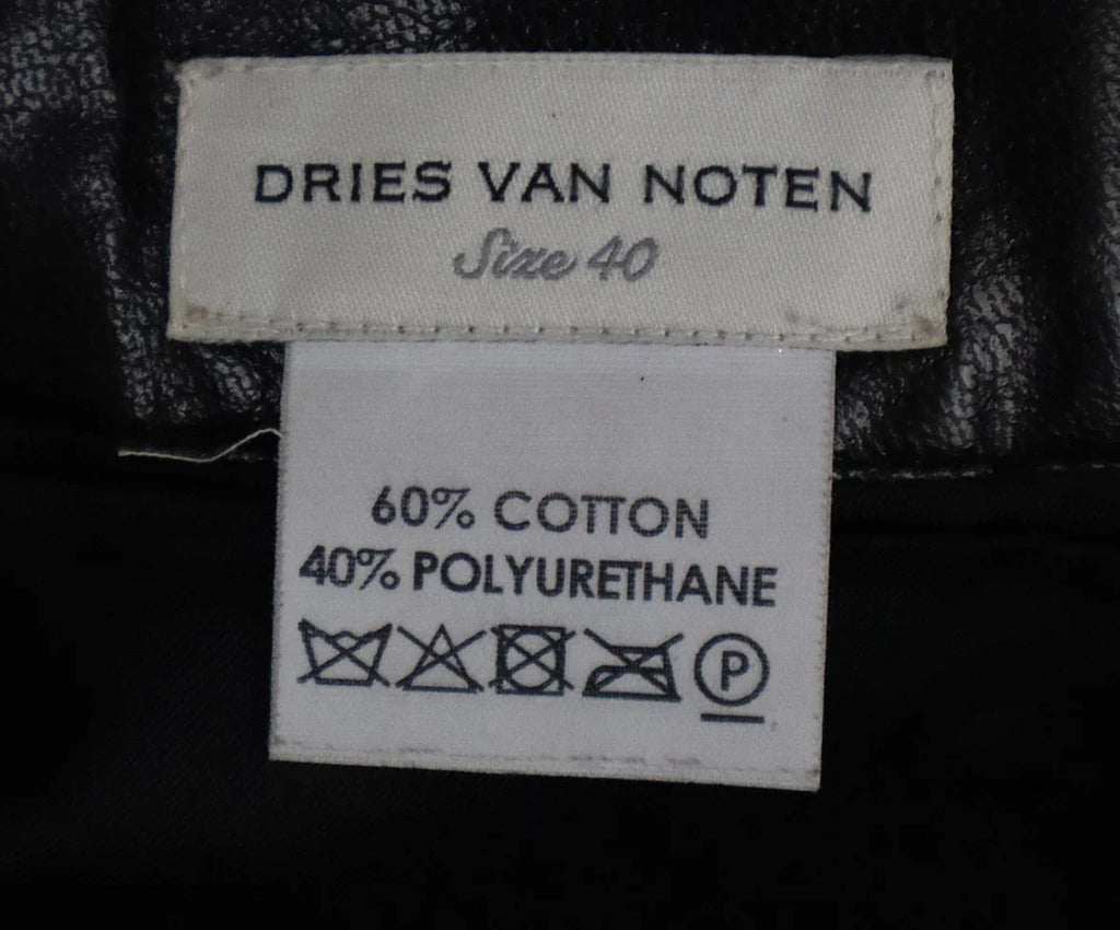 Dries Van Noten Black Teal & Yellow Floral Embroidered Skirt sz 8 - Michael's Consignment NYC