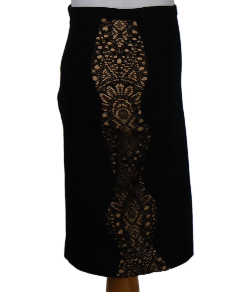 Emilio Pucci Black Lace Trim Skirt 1