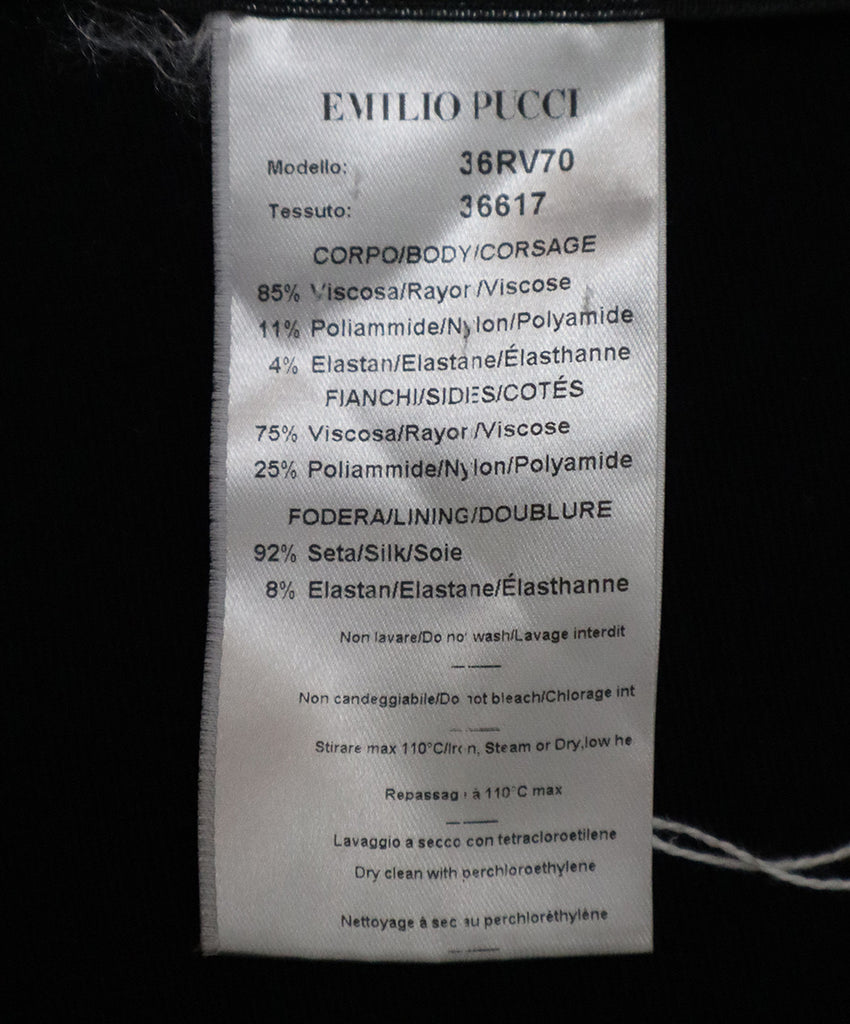 Emilio Pucci Black Lace Trim Skirt 4