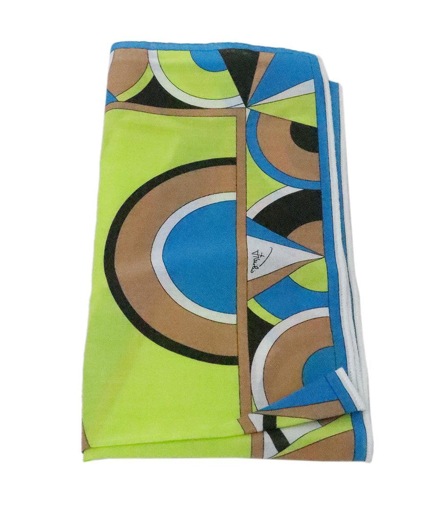Emilio Pucci Blue & Green Scarf - Michael's Consignment NYC