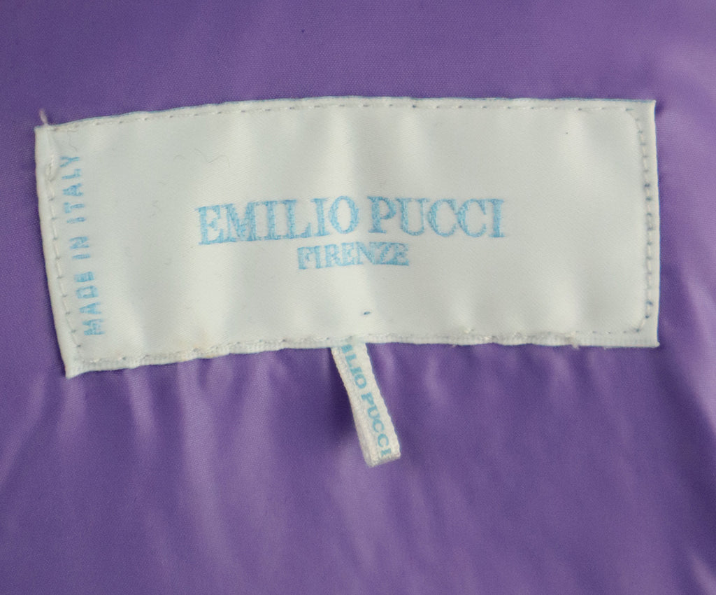 Emilio Pucci Purple Blue & Peach Print Puffer Vest 3