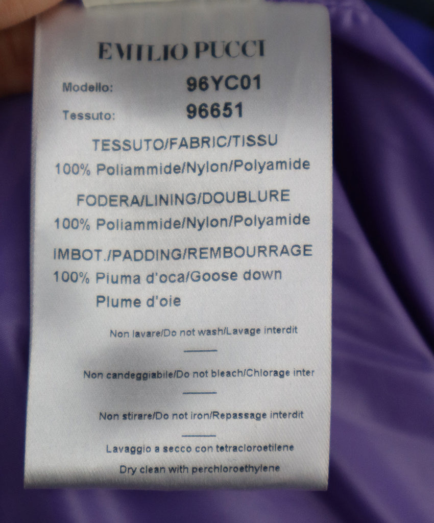 Emilio Pucci Purple Blue & Peach Print Puffer Vest 4