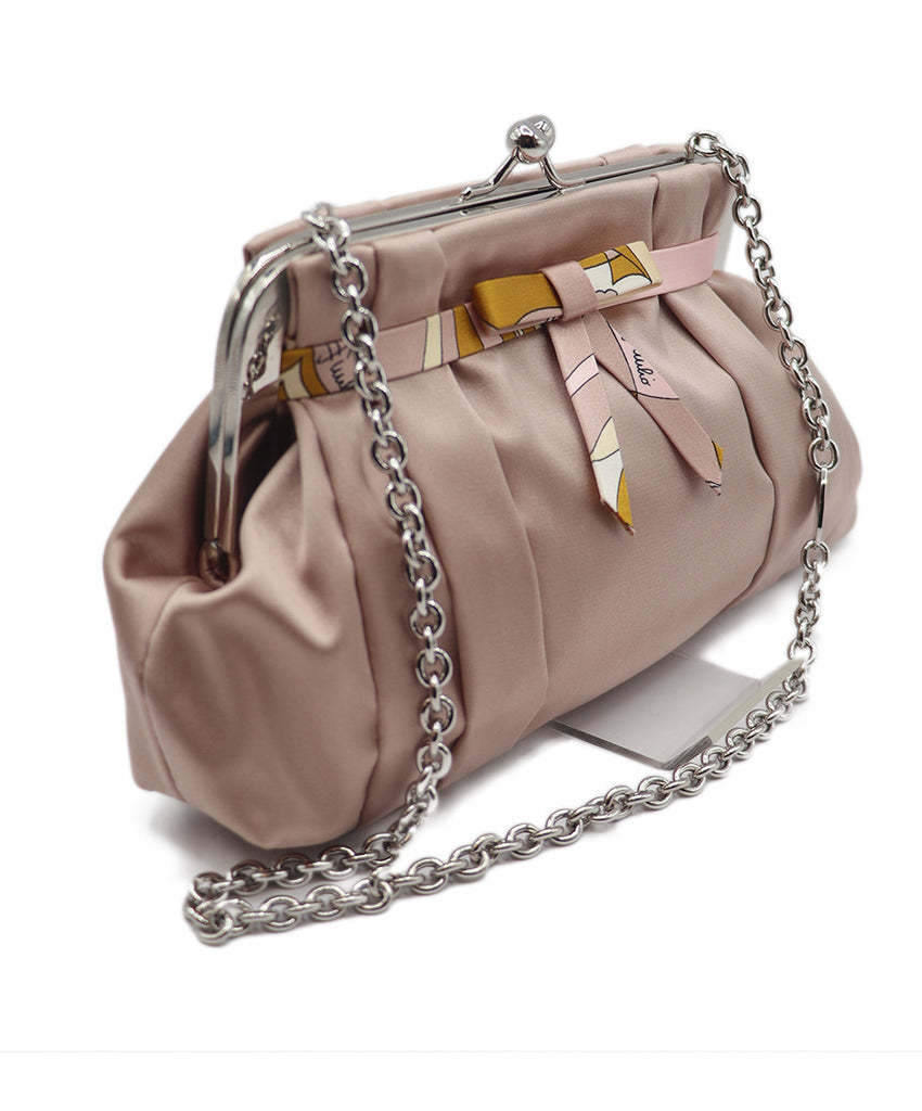Emilio Pucci Pink Satin Bow Handbag 1