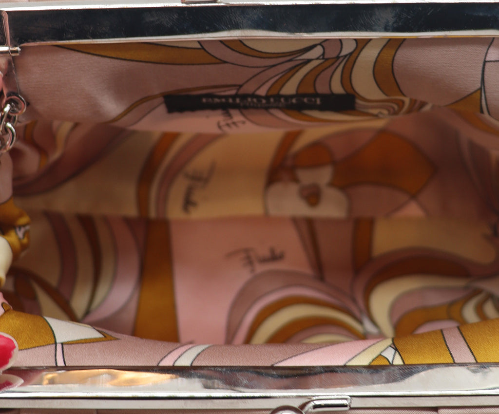 Emilio Pucci Pink Satin Bow Handbag 6