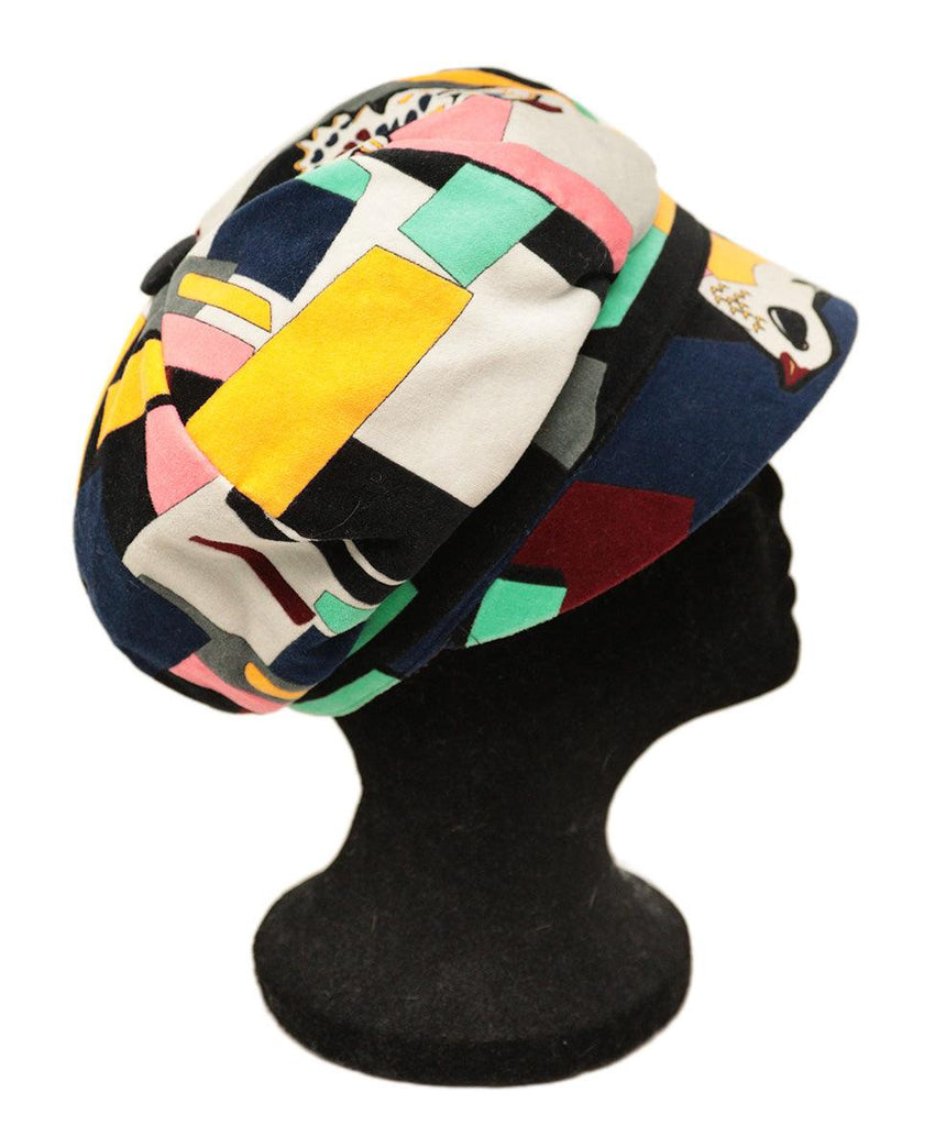 Emilio Pucci Multi Velvet Hat - Michael's Consignment NYC