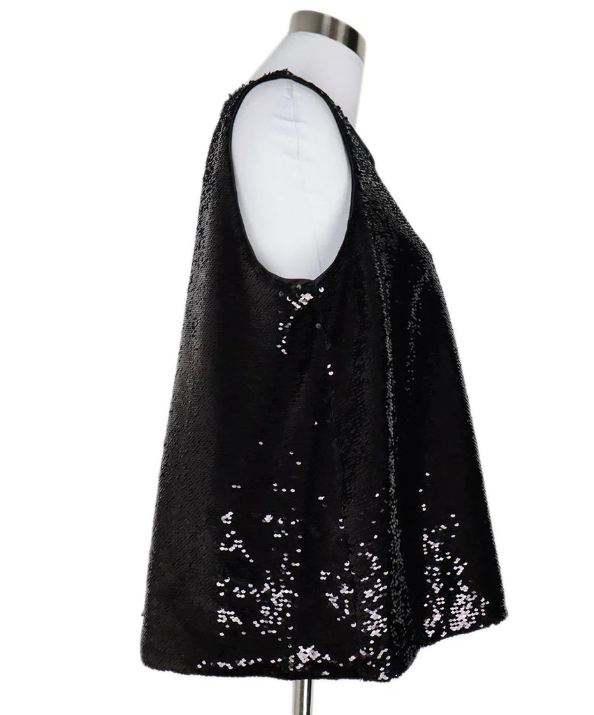 Emporio Armani Black Sequin Top sz 14 - Michael's Consignment NYC