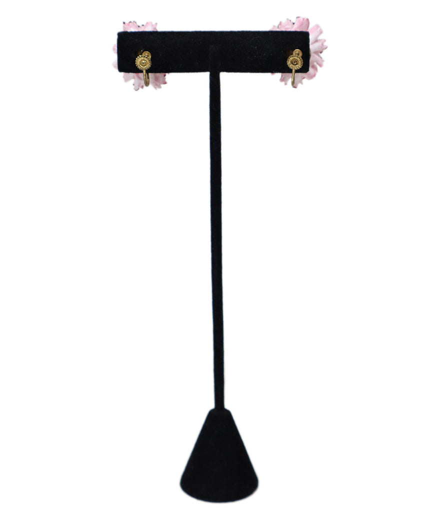 England Pink Flower Earrings 2