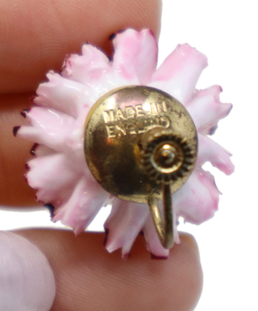 England Pink Flower Earrings 4