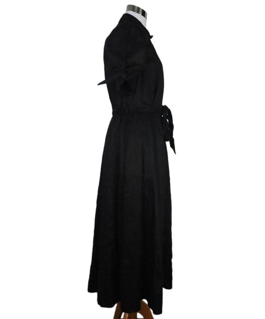 Equipment Black Linen Dress 1
