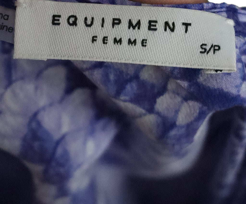 Equipment Purple Silk Top 3