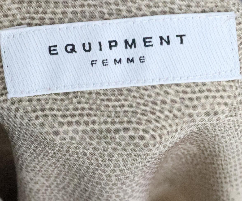 Equipment Tan Print Silk Dress sz 4 - Michael's Consignment NYC