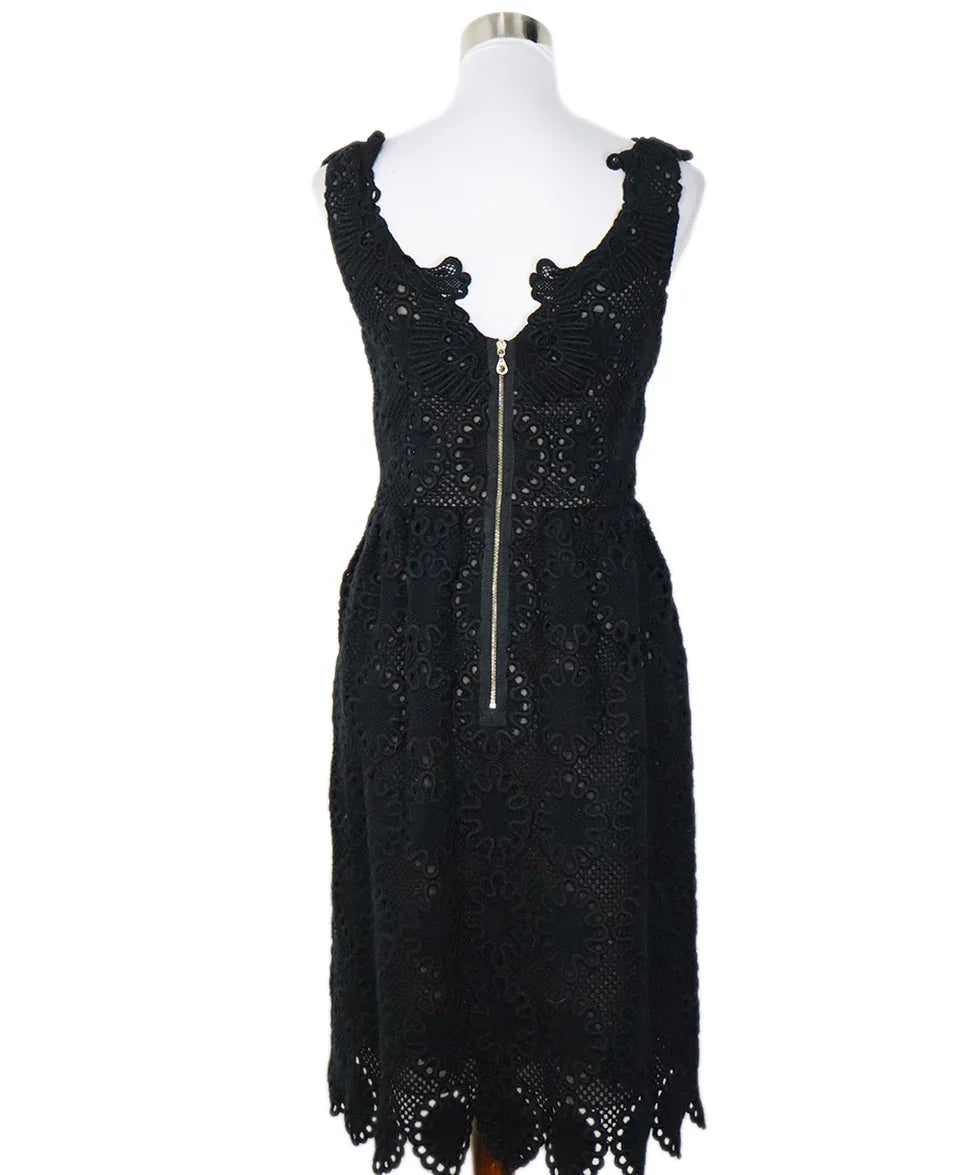 Erdem Black Sutach Wool Acrylic Silk Dress sz 4 l Michael's Luxury Consignment Michael's Consignment NYC Erdem Black Sutach Wool Acrylic Silk Dress sz 4 l Michael's Luxury Consignment Michael's Consignment NYC