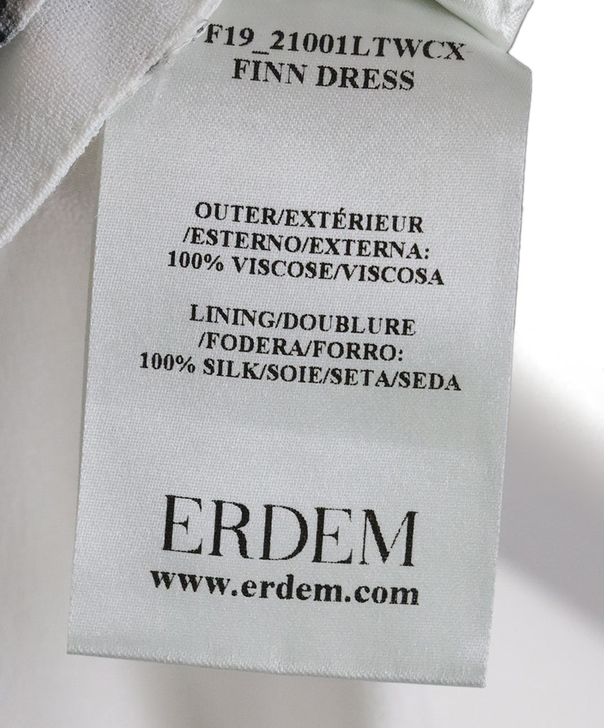Erdem Blue & White Floral Print Dress 4