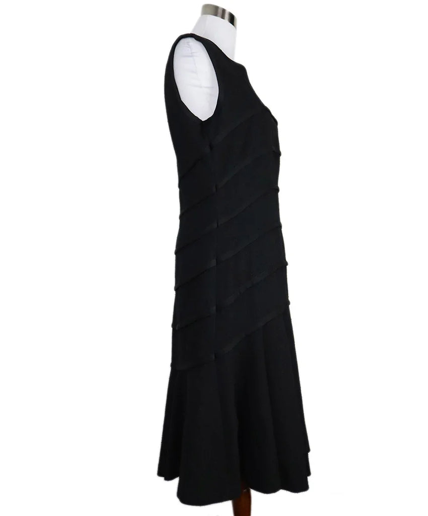 Escada Black Tiered Dress sz 12 - Michael's Consignment NYC