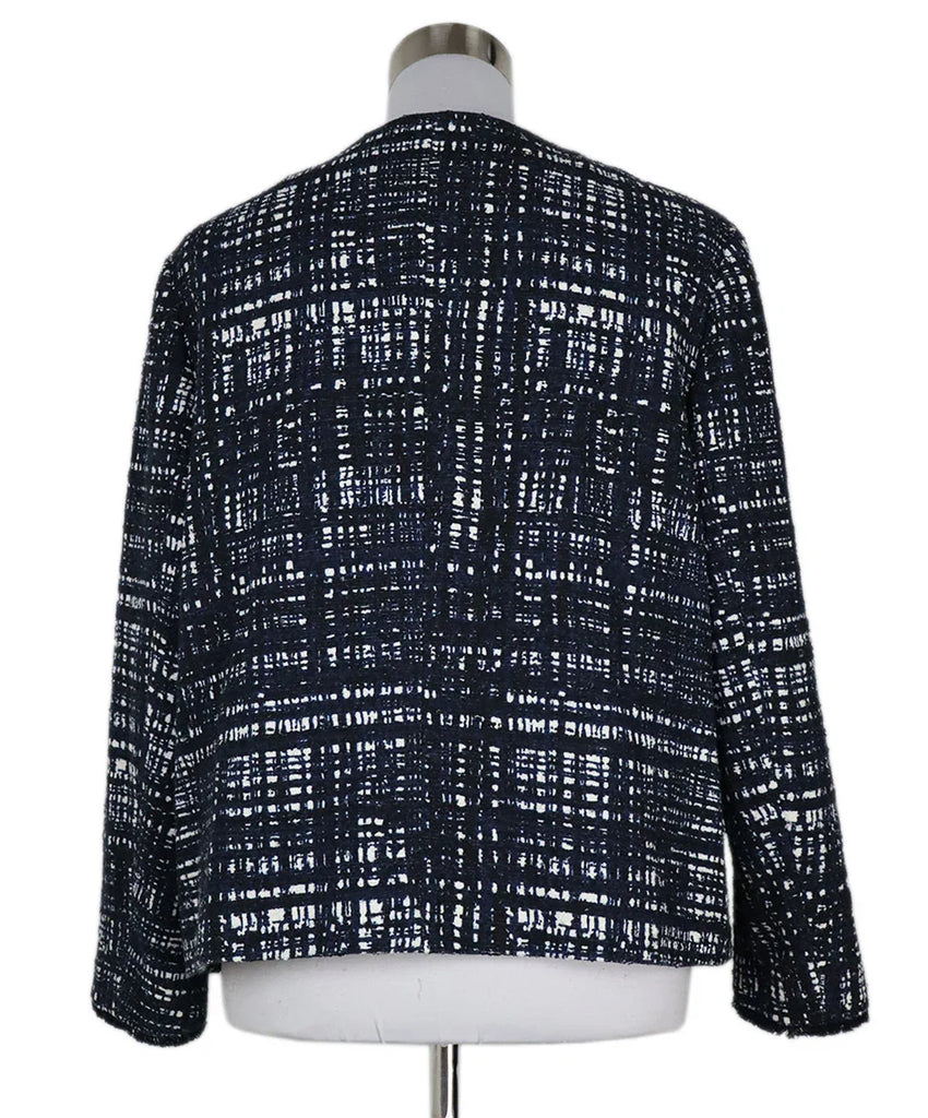 Escada Blue Black & White Print Blazer sz 6 - Michael's Consignment NYC