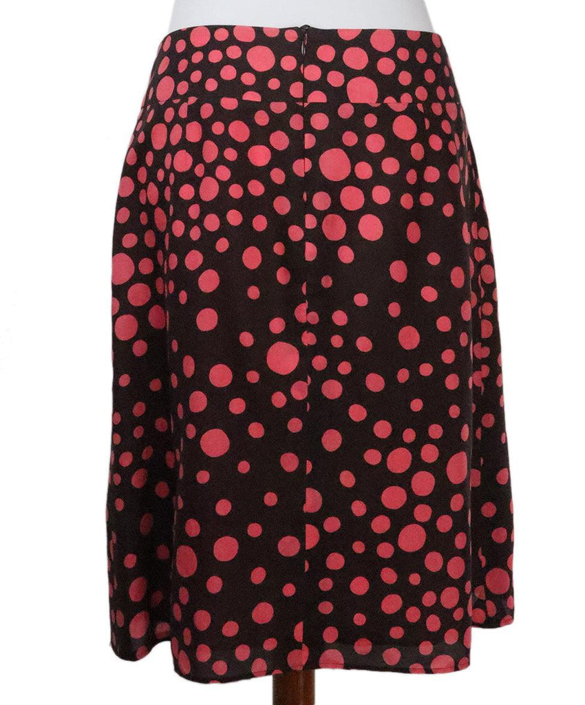 Escada Brown & Pink Polka Dot Skirt sz 6 - Michael's Consignment NYC