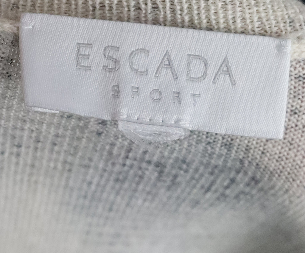 Escada Ivory & Black Butterfly Print Wool Cardigan 3