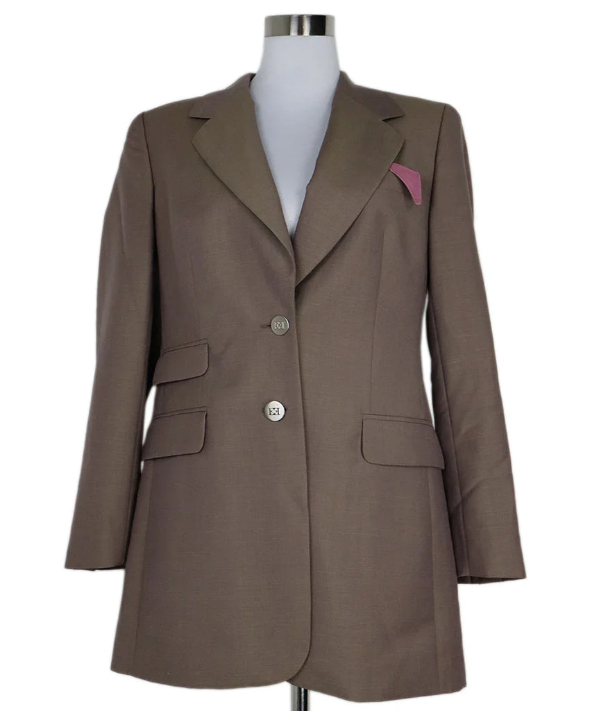 Escada Purple & Taupe Wool Blazer sz 2 - Michael's Consignment NYC