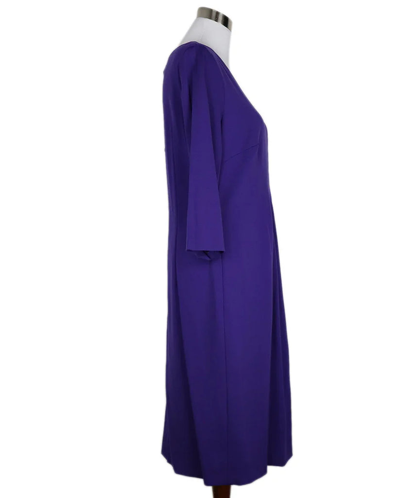 Escada Gathered Purple Dress sz 14 - Michael's Consignment NYC