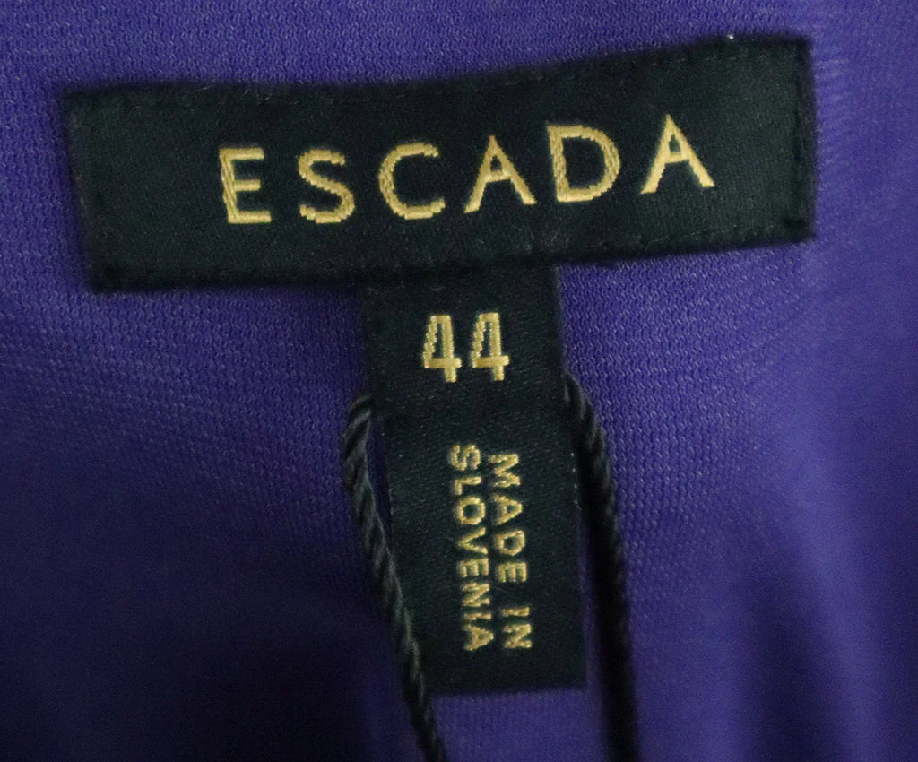 Escada Gathered Purple Dress sz 14 - Michael's Consignment NYC