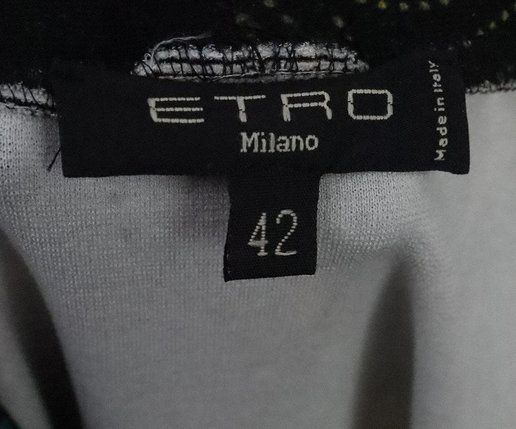 Etro Black Print Cotton Dress sz 8 - Michael's Consignment NYC