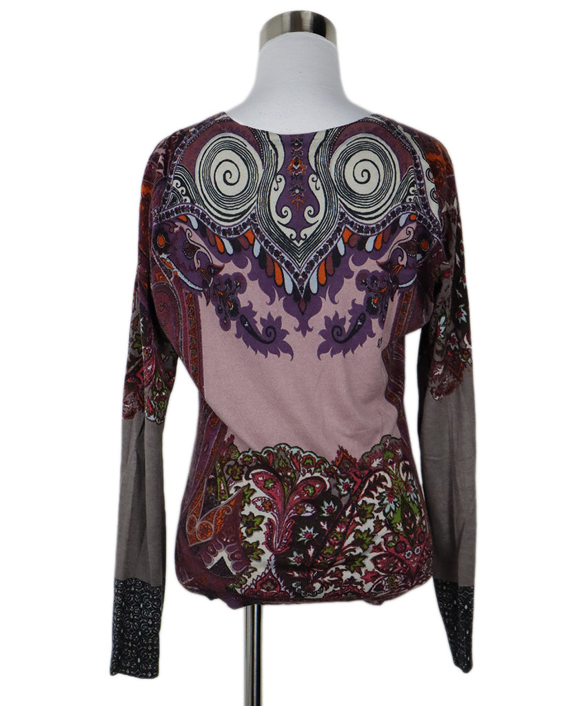 Etro Purple & Multicolor Print Sweater 2