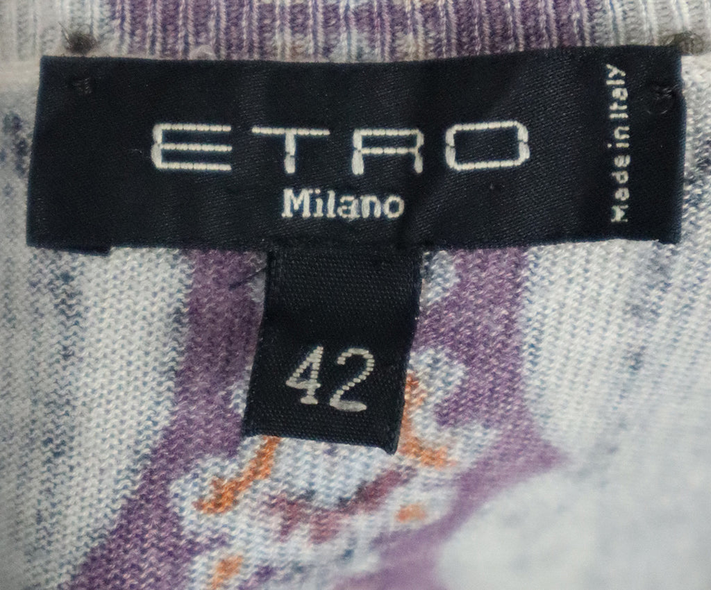 Etro Purple & Multicolor Print Sweater 3