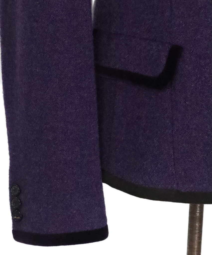 Etro Purple Wool Suede Jacket 5