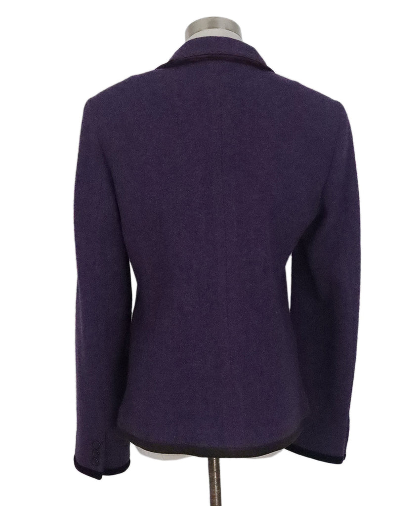 Etro Purple Wool Suede Jacket 2