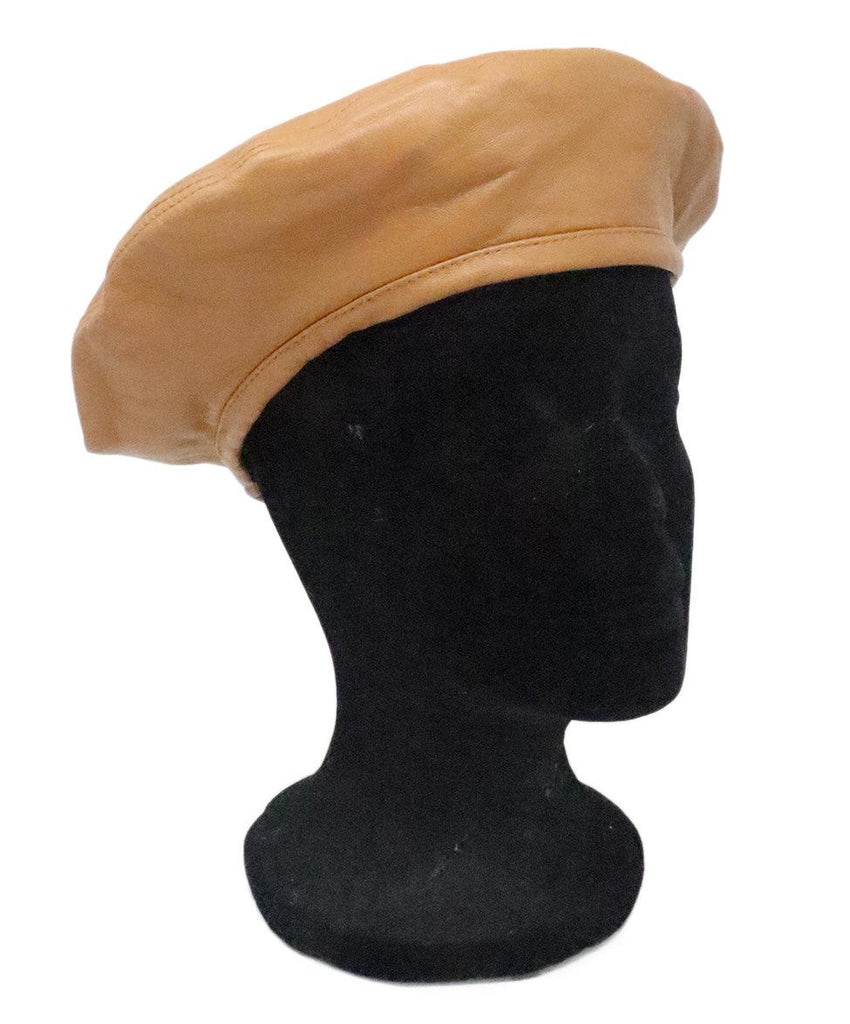 Eugenia Kim Camel Leather Hat - Michael's Consignment NYC