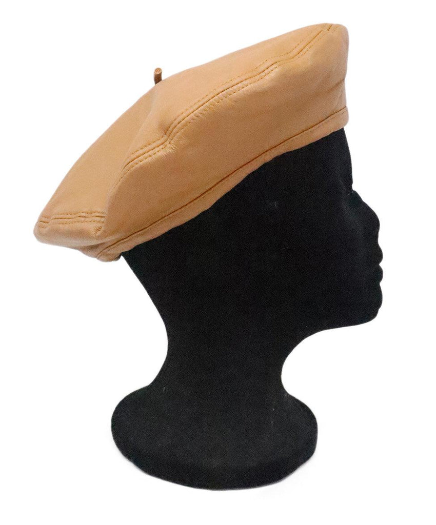Eugenia Kim Camel Leather Hat - Michael's Consignment NYC