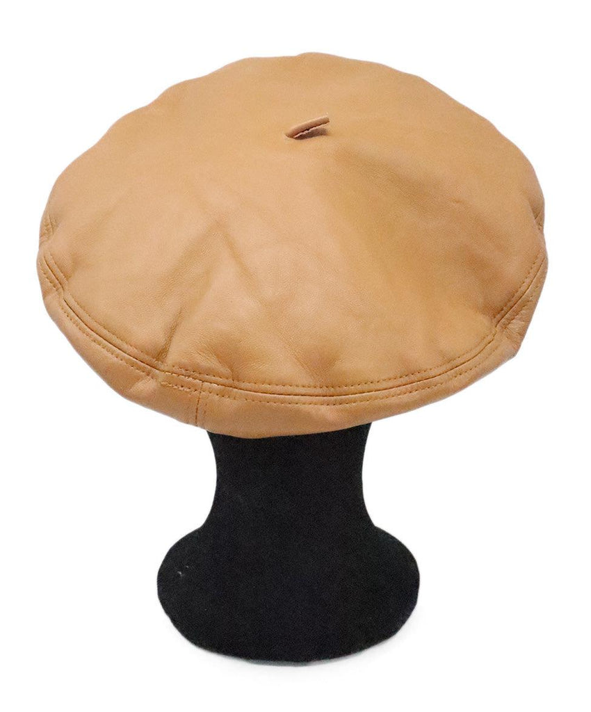 Eugenia Kim Camel Leather Hat 3