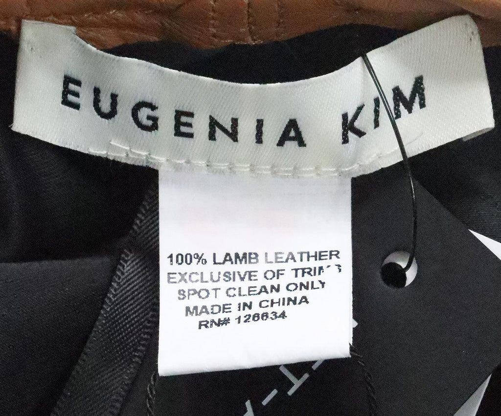 Eugenia Kim Camel Leather Hat 4