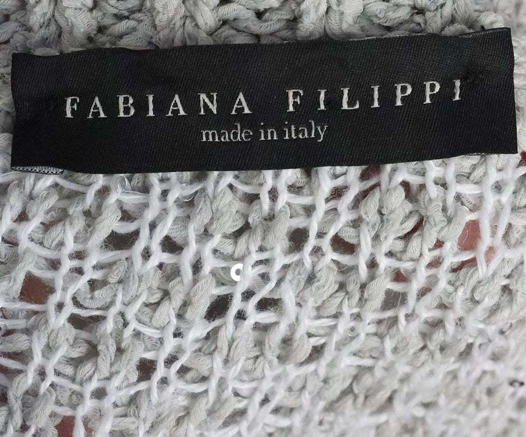 Fabiana Filippi Grey Knit Sequin Sweater sz 10 - Michael's Consignment NYC