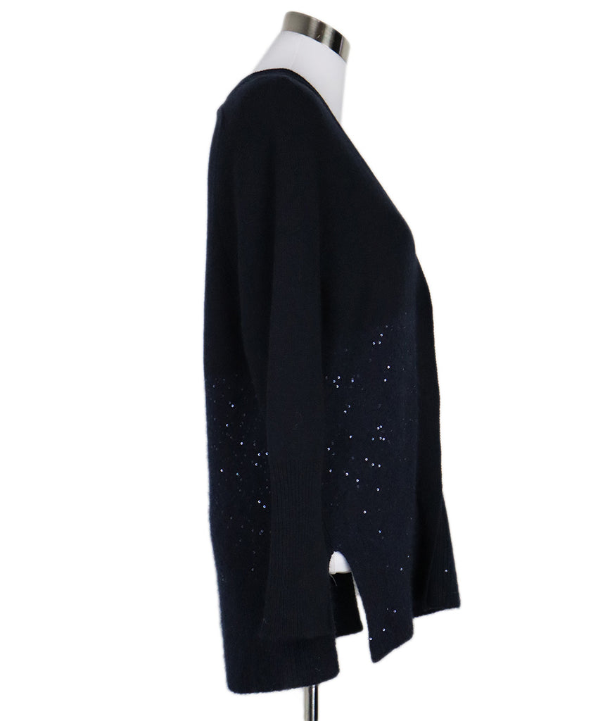 Fabiana Filippi Navy Wool Sequin Cardigan 1